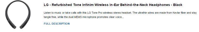 LG Infitini Refurbished, click to load a larger version