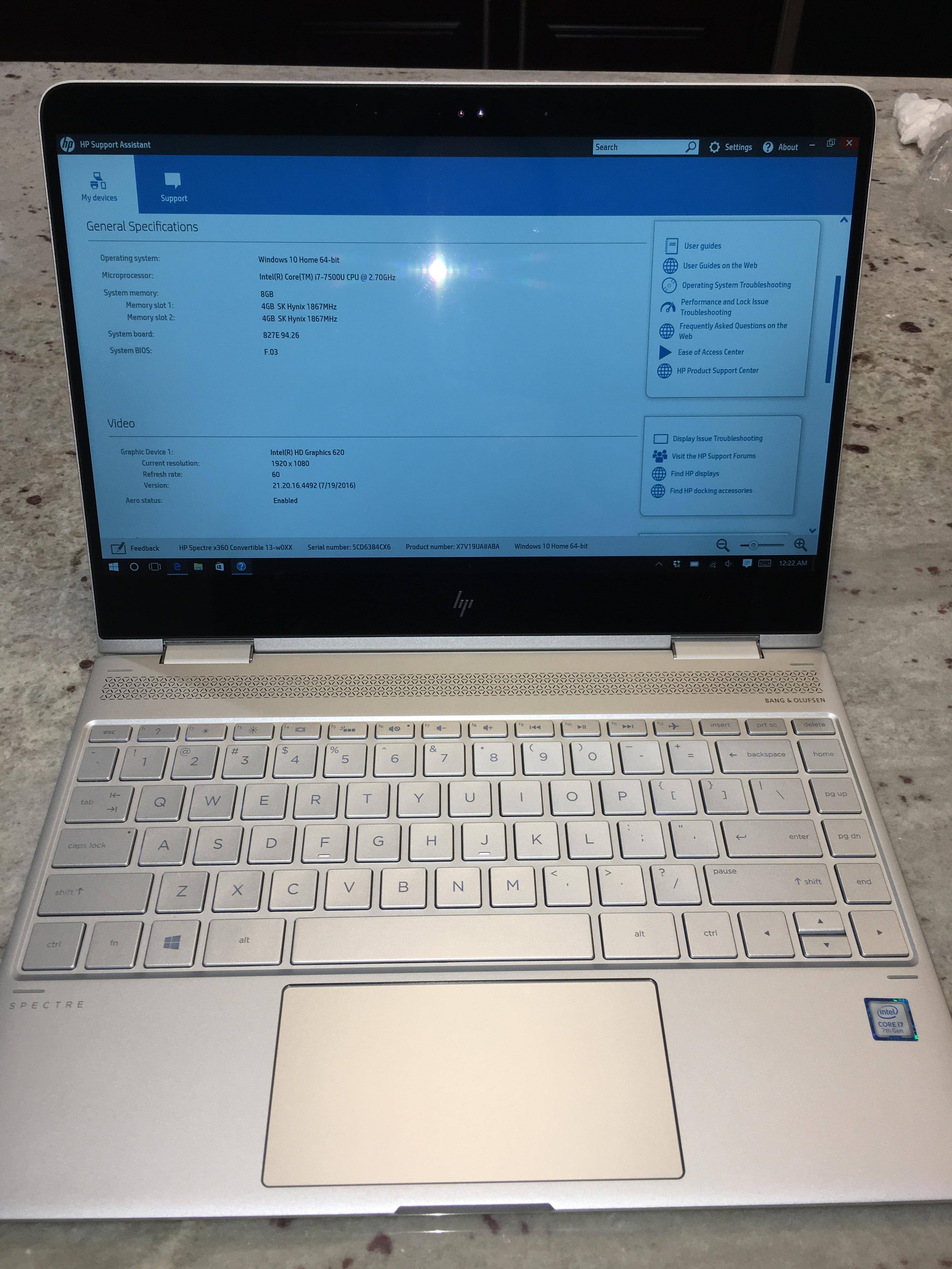 Tablet mode, specs page, click to load a larger version