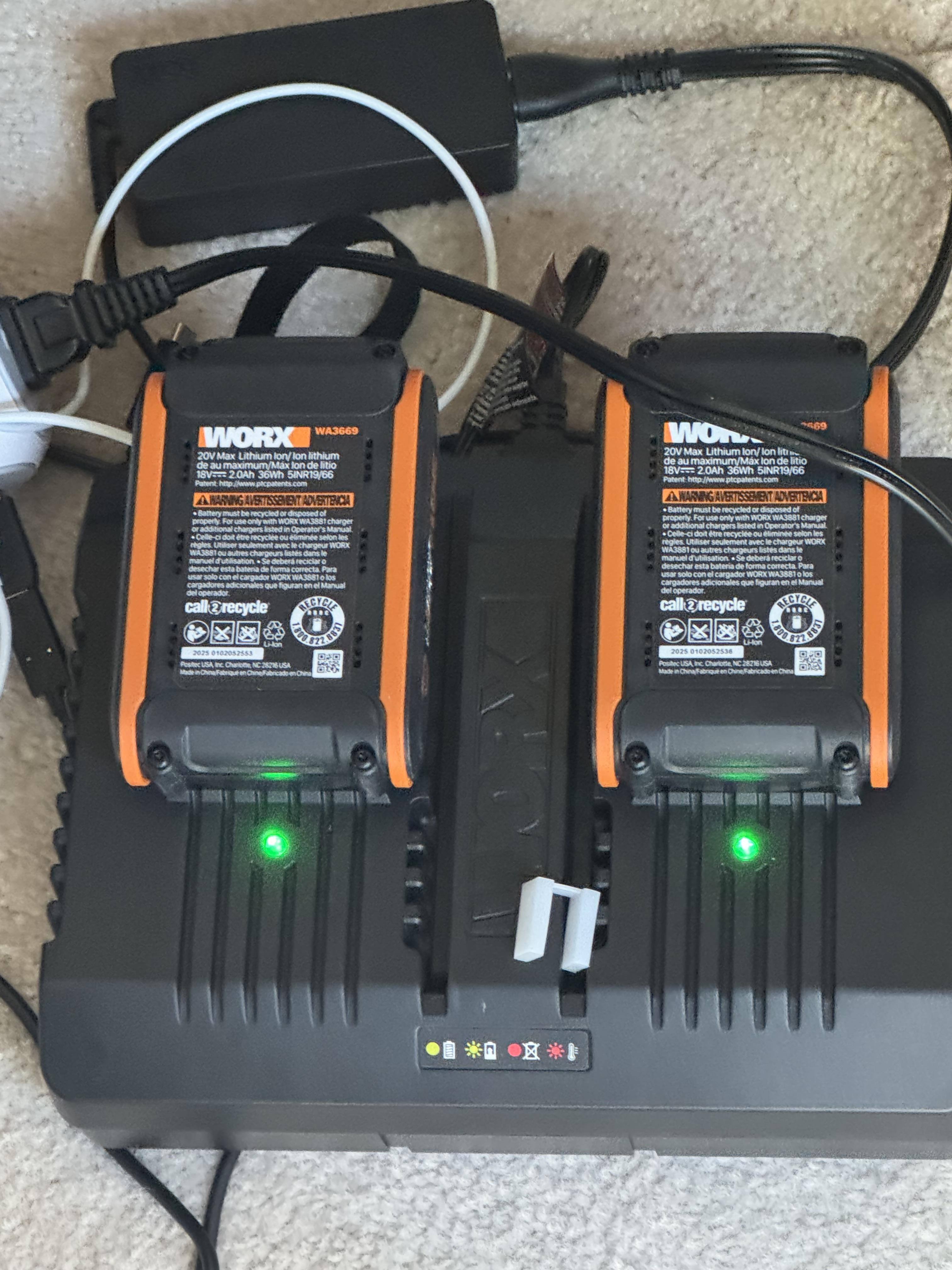 WORX WA3669.2 20V Lithium Ion Battery 2.0Ah 2 Pack WA3669.2 - Best Buy