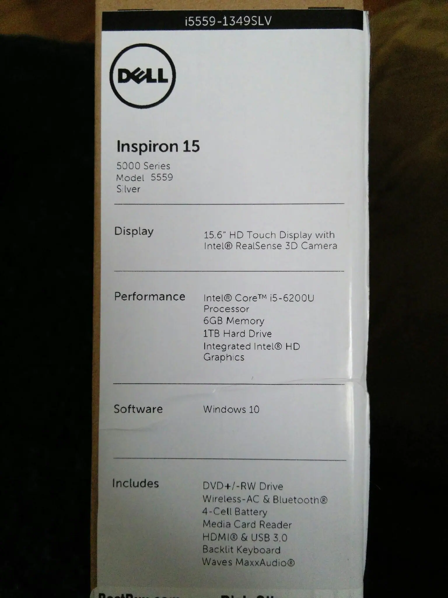 Specs on box it comes in, click to load a larger version