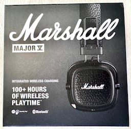 Marshall Major V Wireless On Ear Headphones Black 1006832 Marshall Major V Wireless On Ear Headphones Black 1006832