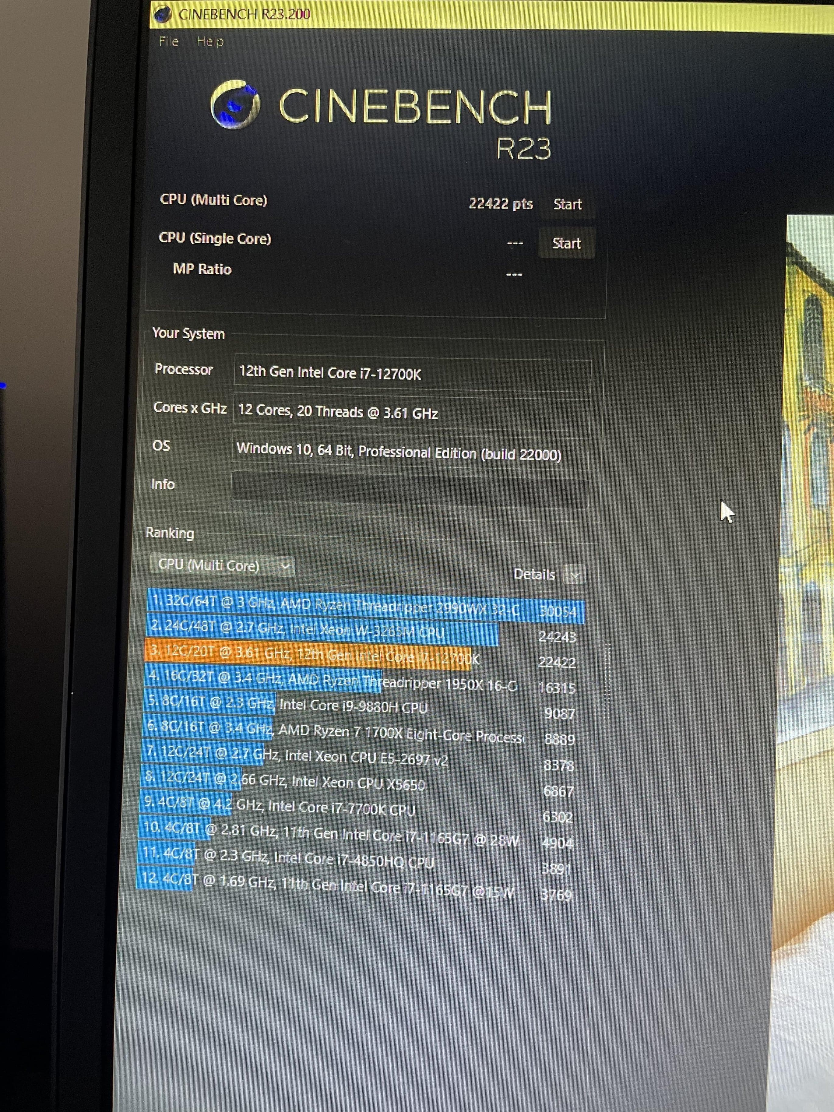 Intel Core i7 12700K Desktop Processor 12 (8P+4E) Cores up to 5.0