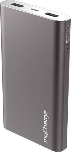 myCharge - RazorMax 8,000mAh Portable Charger for Most USB-Enabled Devices - Gunmetal, click to load a larger version