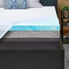 Sealy 3 + 1 Memory Foam Topper with Fiber Fill Cover Twin Blue  F02-00149-TW0 - Best Buy