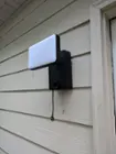 the light installed but not the camera. Shows the cables dangling that attach to the camera that then mounts to the fixture via magnets, click to load a larger version
