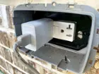 The power adapter is so large it won't fit under the weather cover., click to load a larger version