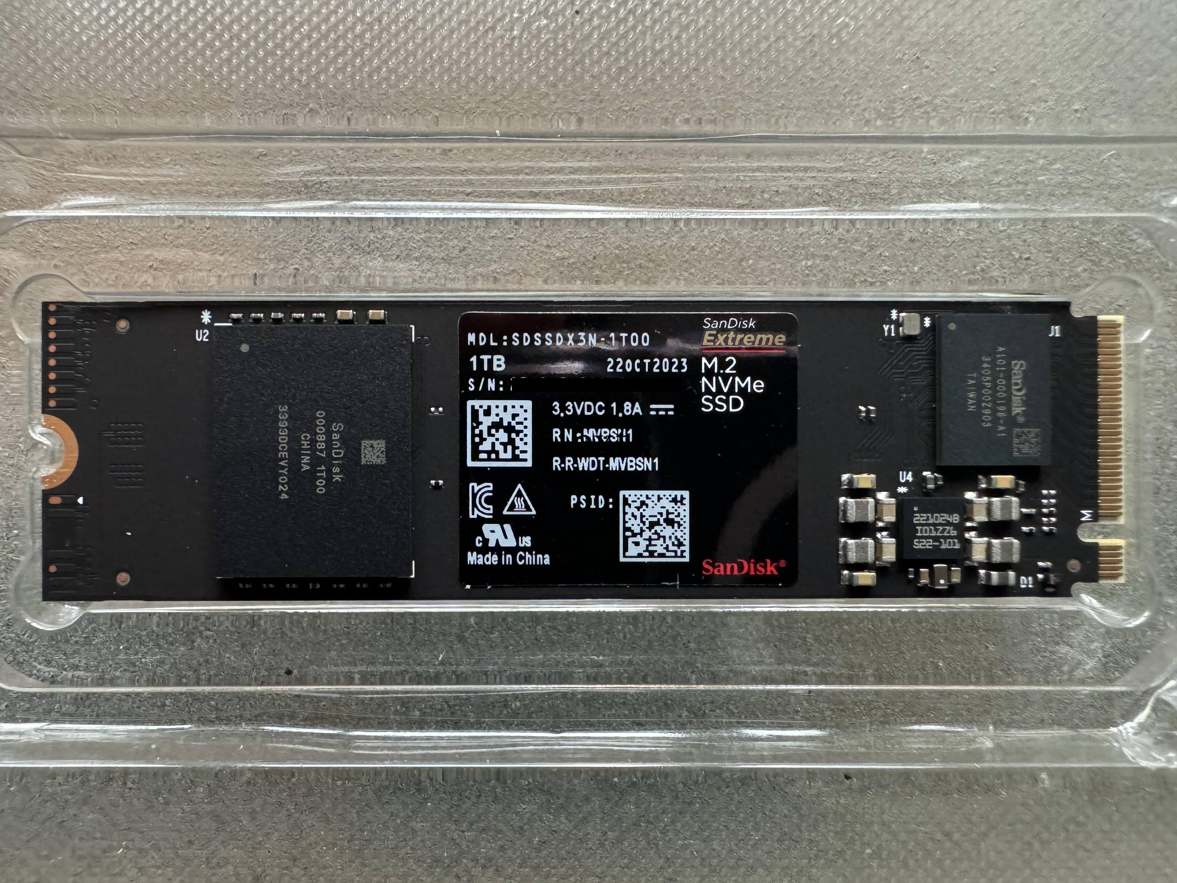 SanDisk Extreme M.2 1TB Internal SSD PCIe Gen 4x4 NVMe