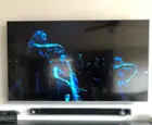 48" sound bar fits well under a 75" TV, click to load a larger version