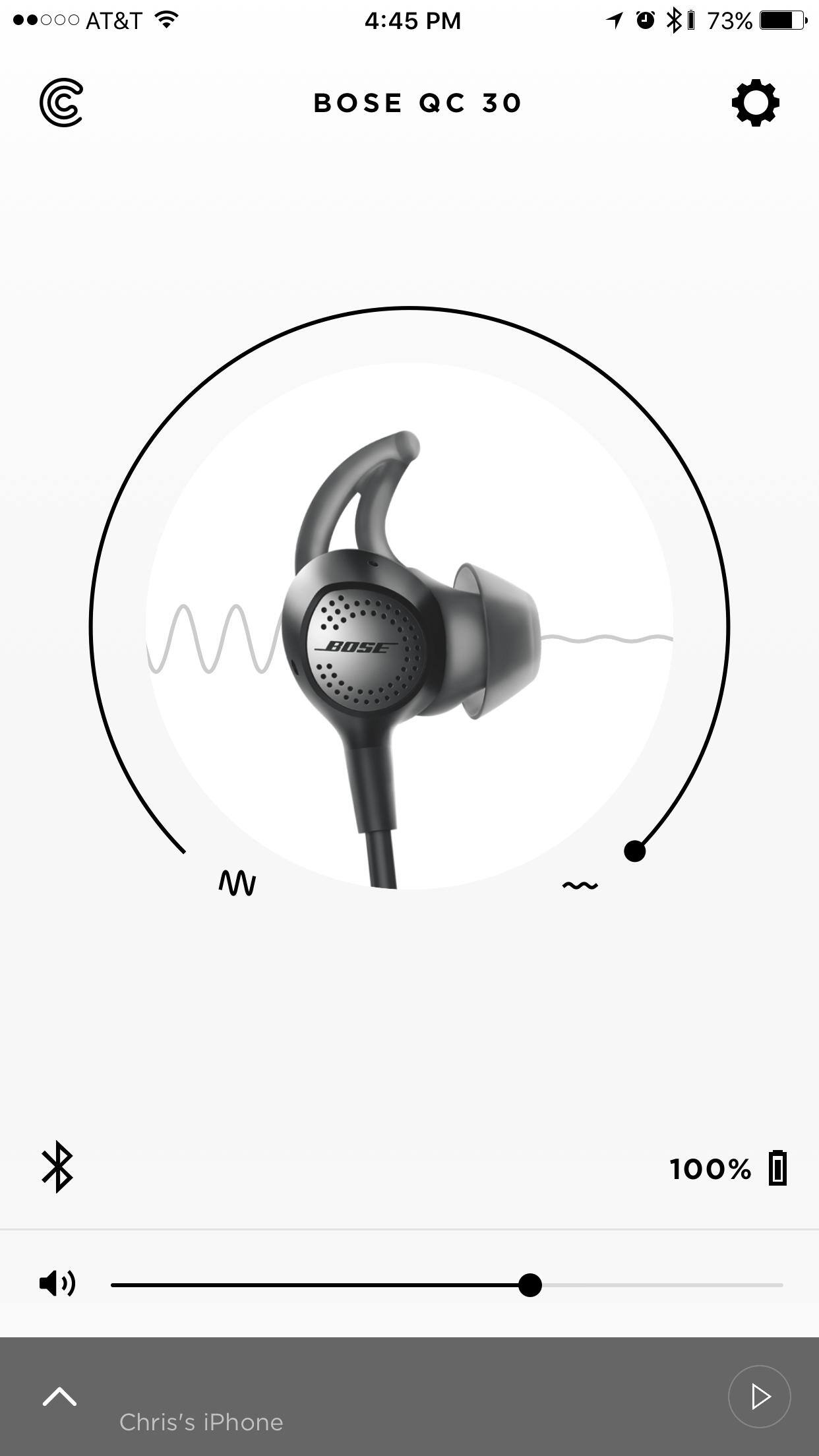 Bose app in action, click to load a larger version