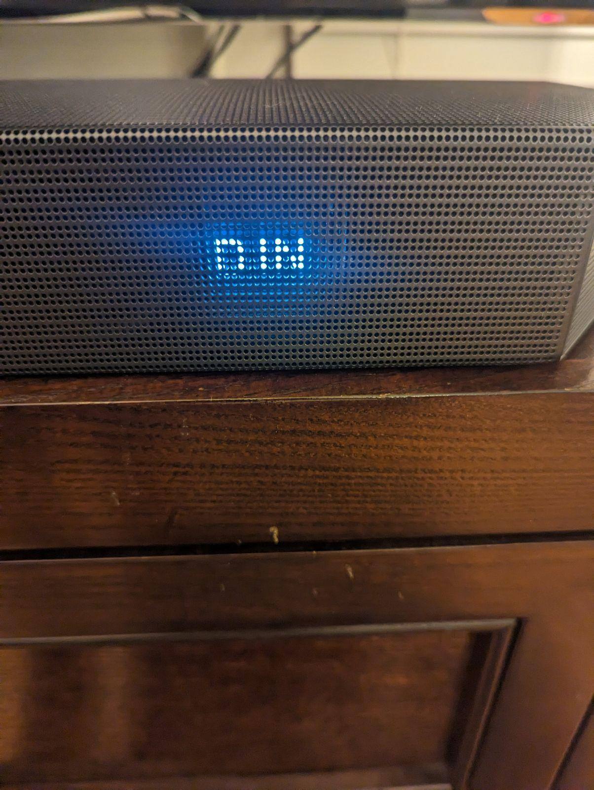 No on-screen setup, have to use output from menu listed on the soundbar, click to load a larger version