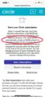 Circle Subscription Price, click to load a larger version