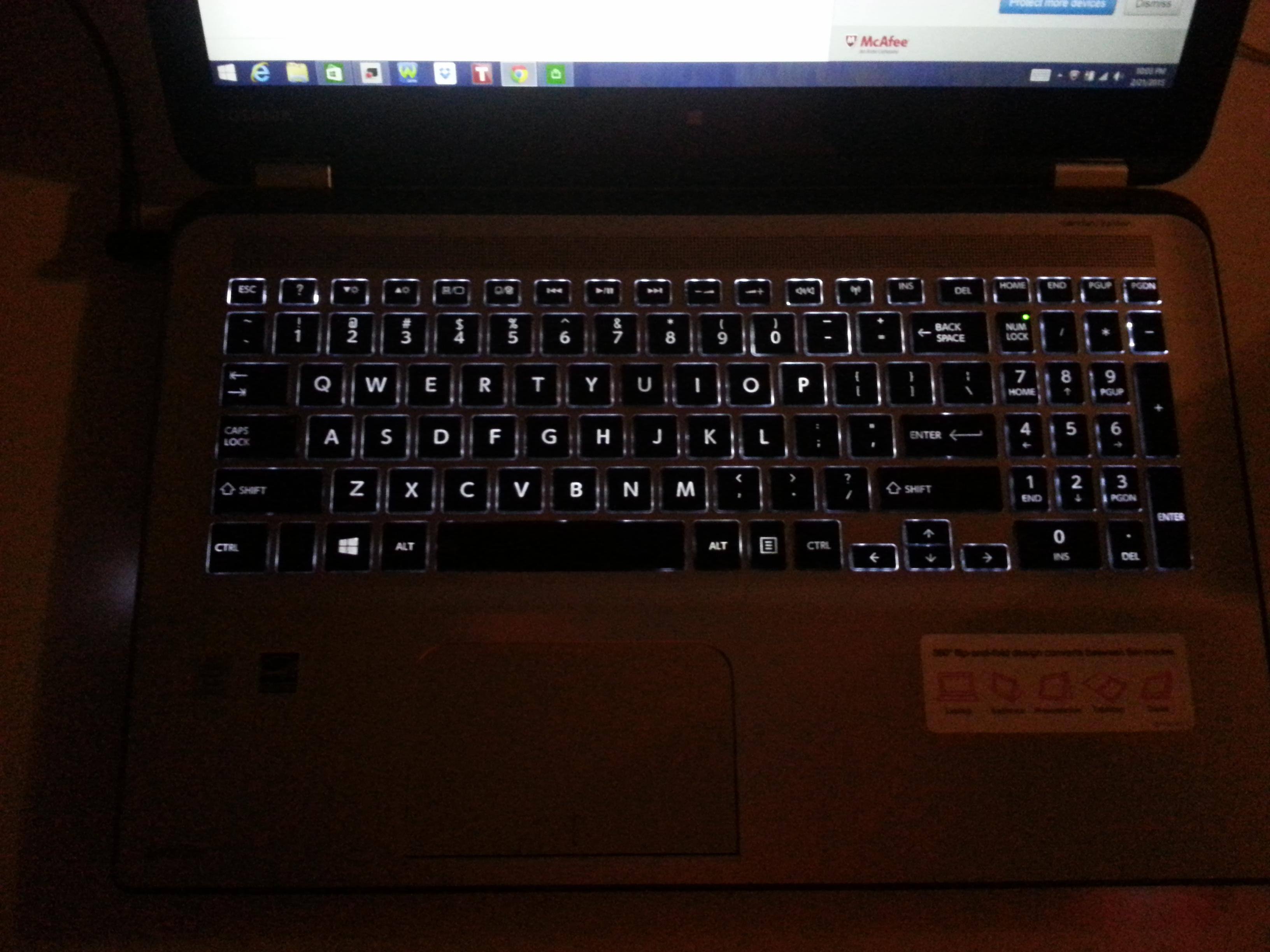 Lighted keyboard, click to load a larger version