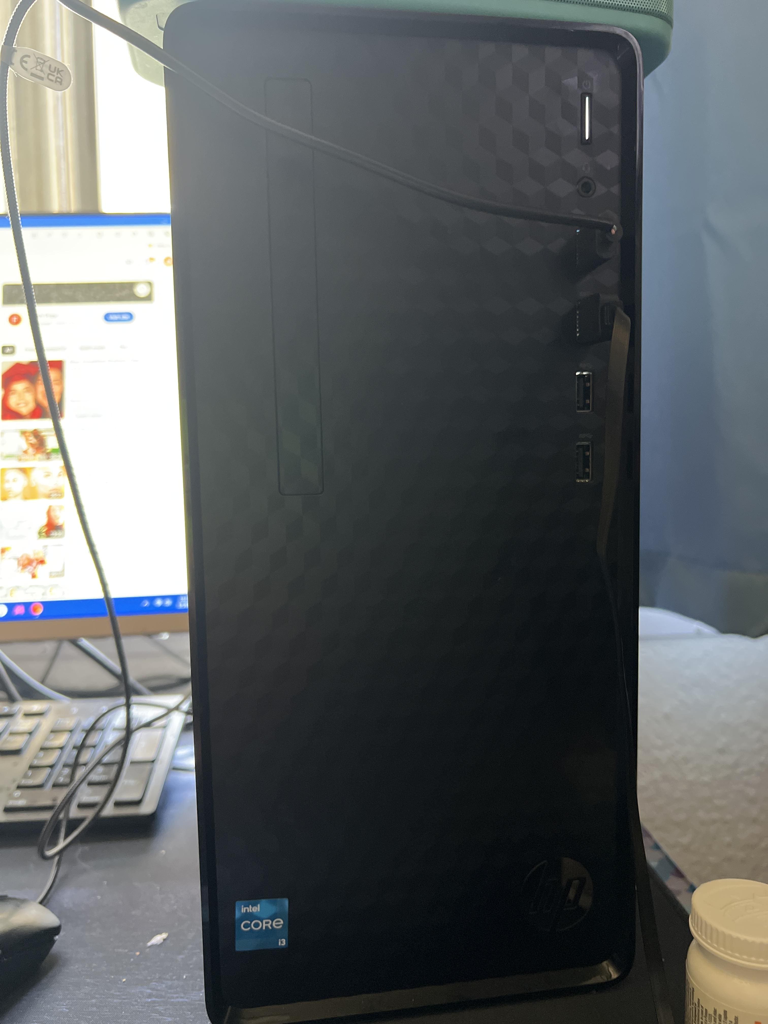 8世代 i3 8GB M.2SSD256GB+1TBHDD office HP Desktop Intel Core i3 8GB Memory 256GB SSD Dark Black M01