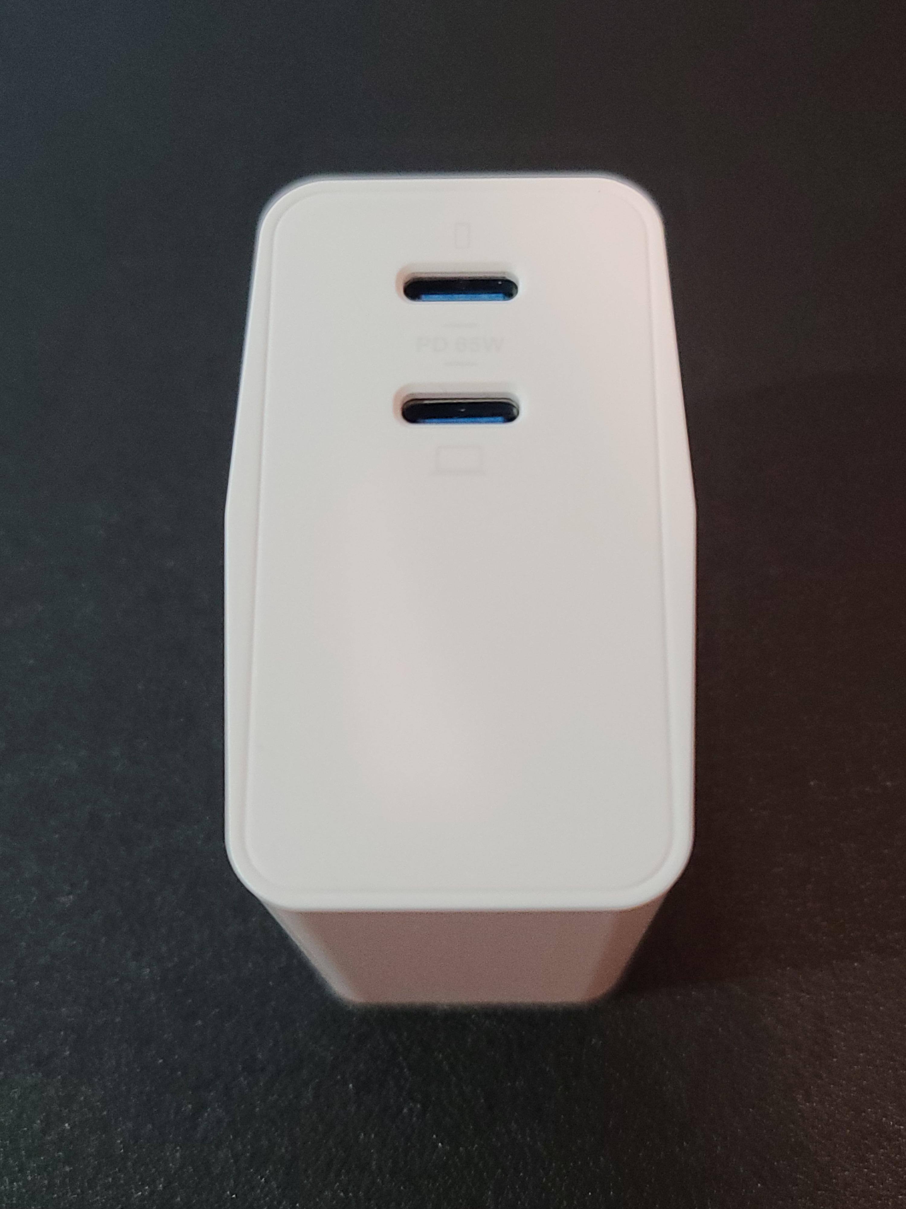 Charger with labels on ports, click to load a larger version