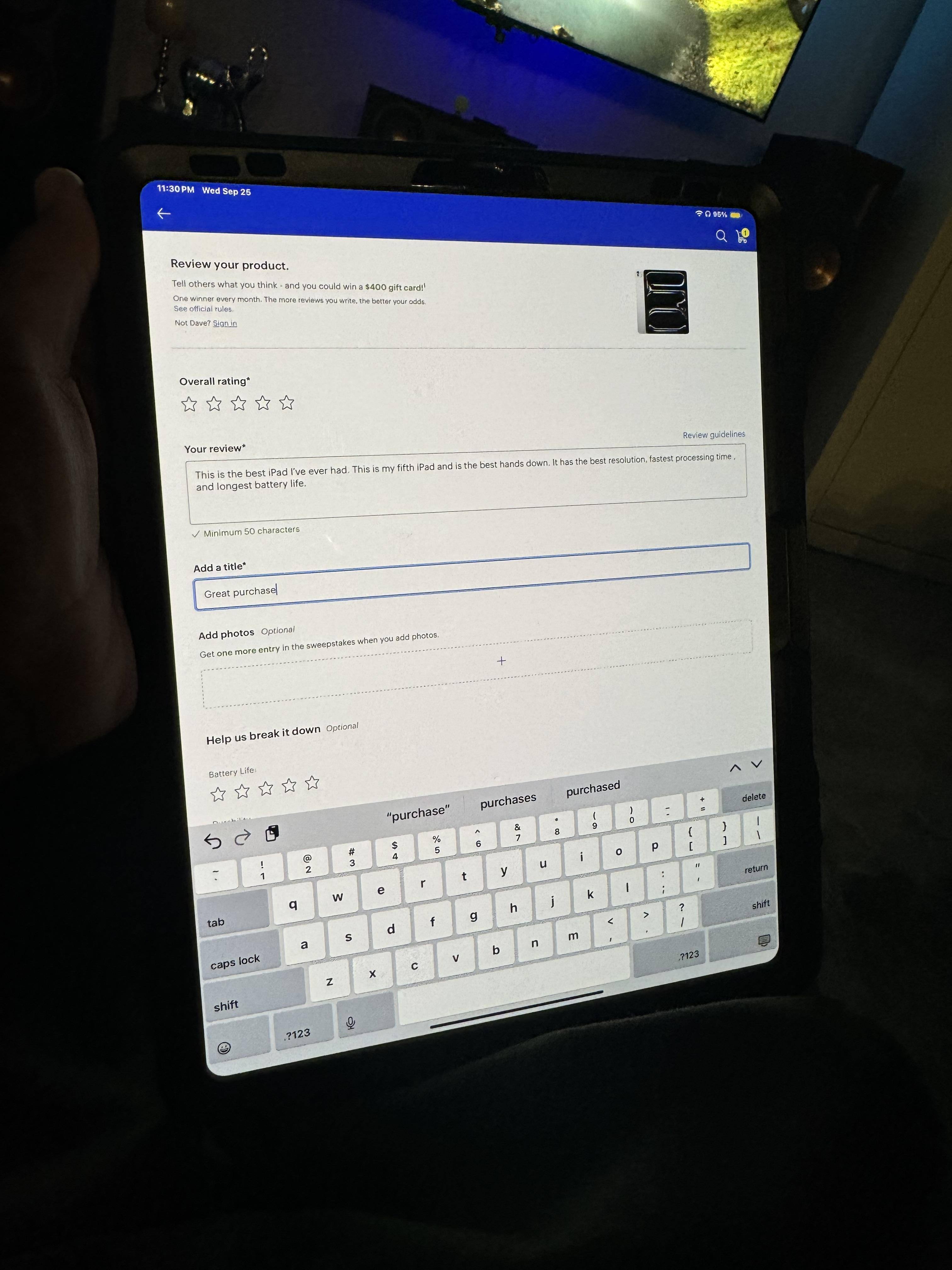 Customer provided, click to load a larger version