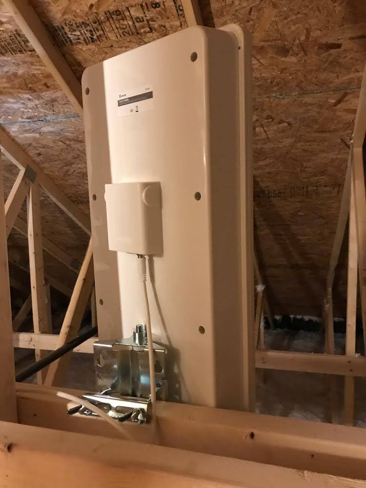 AT-400 in the attic, click to load a larger version