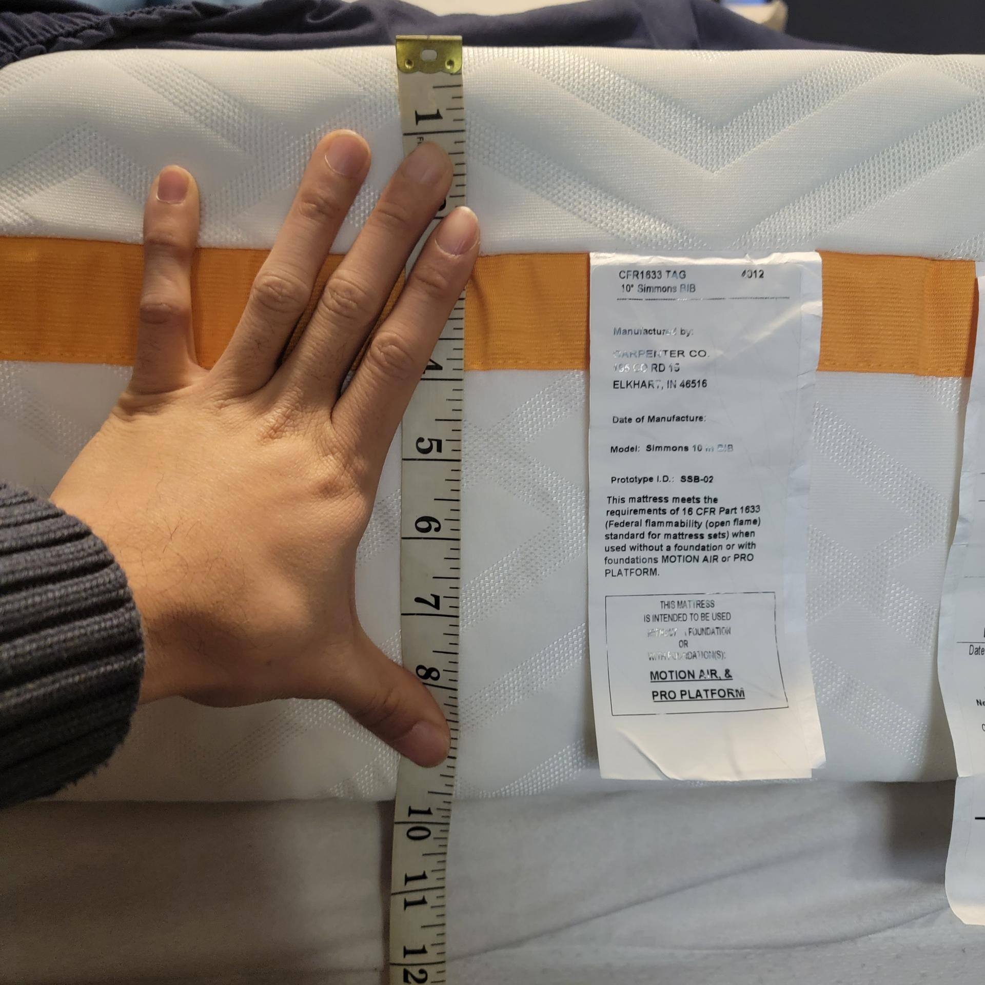 Final thickness after 48 hours, approximately 9-3/4", click to load a larger version