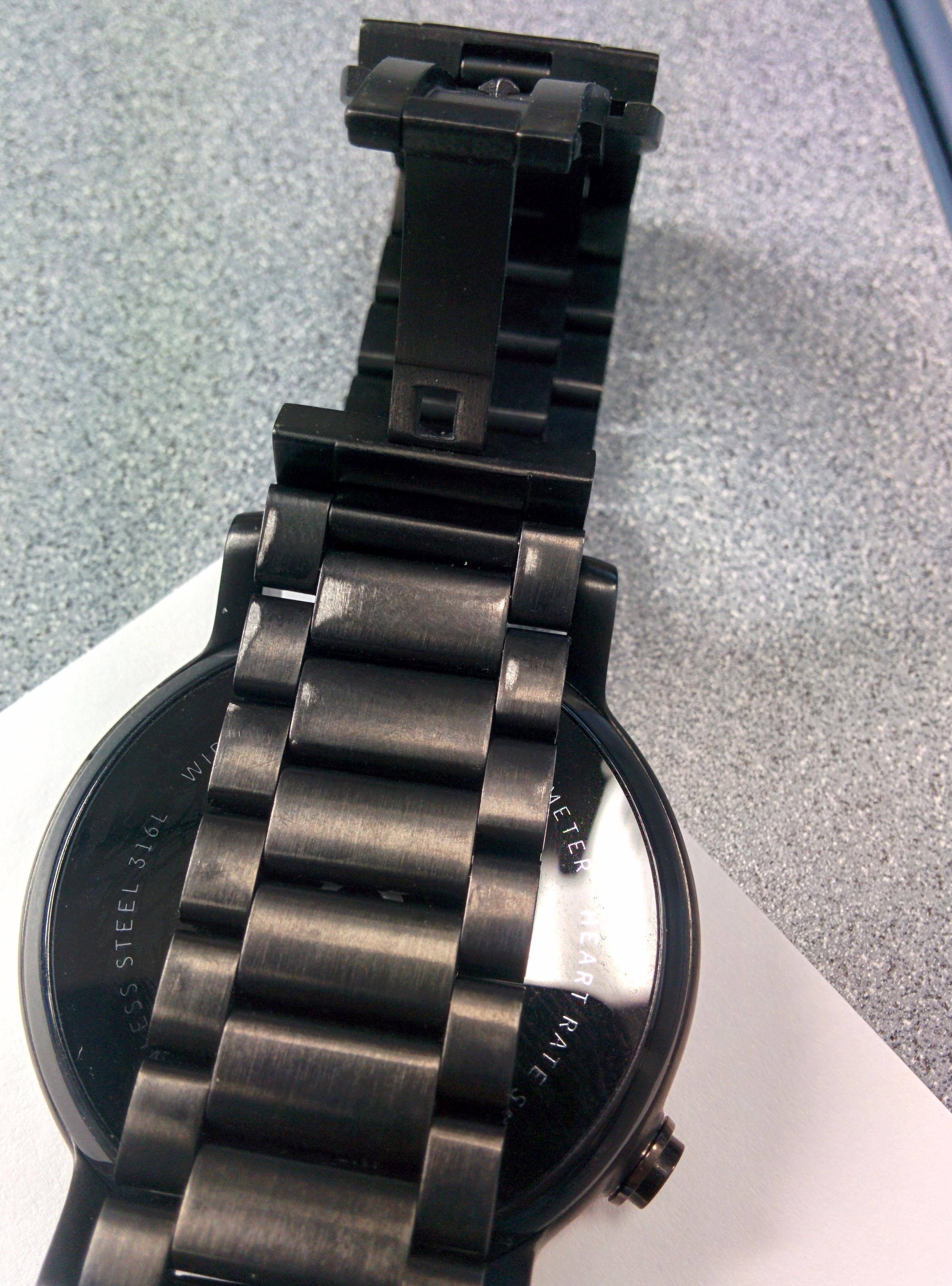 Notice the wear on the black finish (silver marks), this is after one week of wear, click to load a larger version