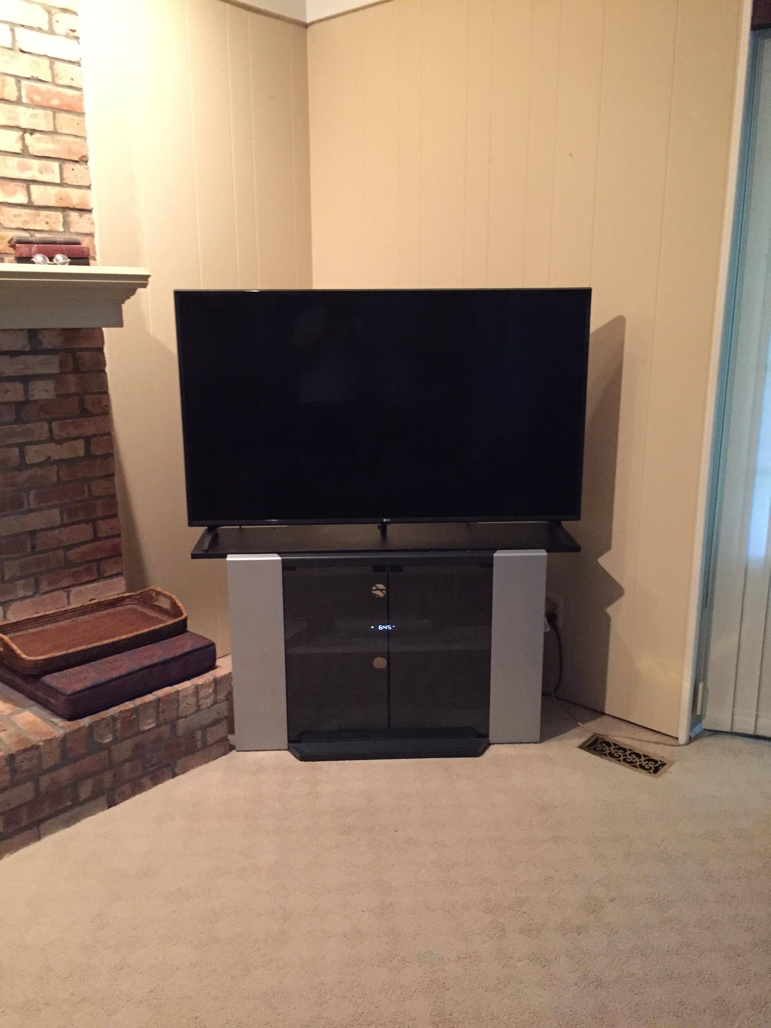 TV on stand, click to load a larger version