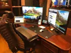 G613 at home with dual 4K Monitors, Mac Pro, click to load a larger version