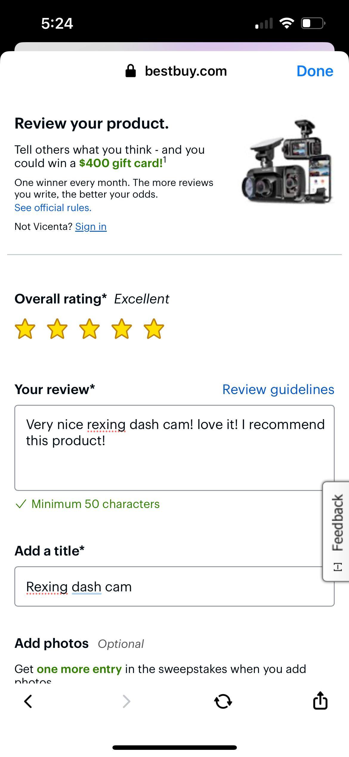 Customer provided, click to load a larger version