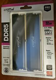 Crucial Pro Overclocking 32GB (2x16GB) DDR5 6000MHz C36 Crucial Pro Overclocking 32GB (2x16GB) DDR5 6000MHz C36