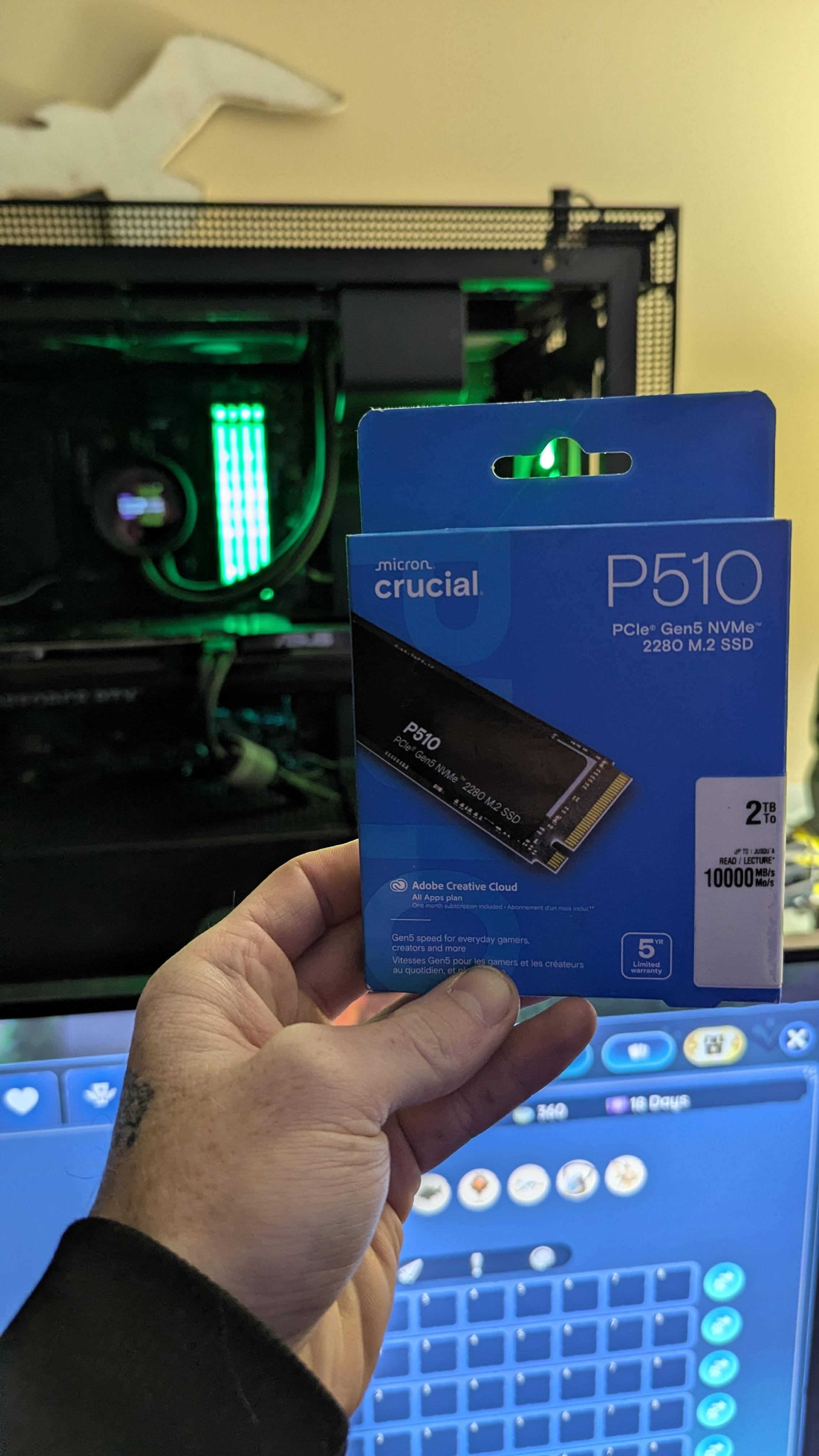 Crucial P510 2TB Internal SSD PCIe Gen 5 x4 NVMe M.2 for Laptop