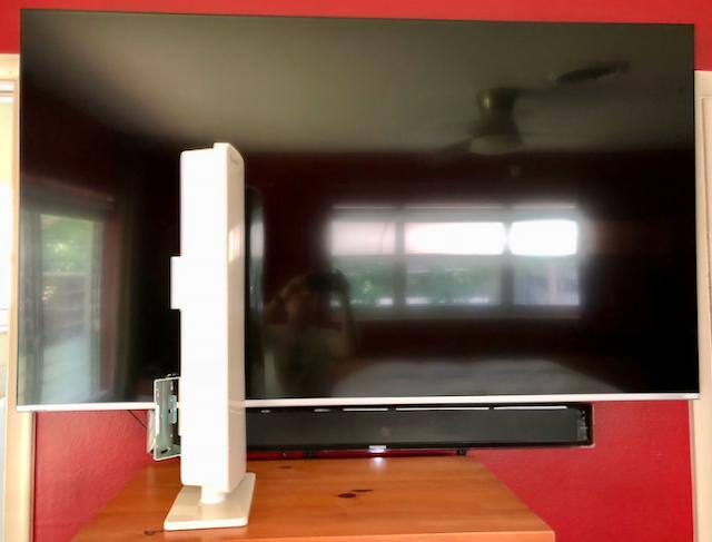 Sideways in front of a 65" TV, click to load a larger version