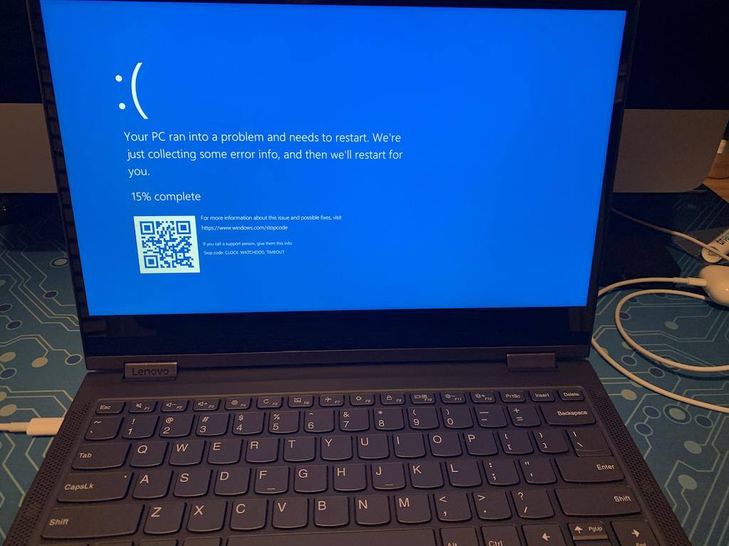 Windows blue screen, click to load a larger version