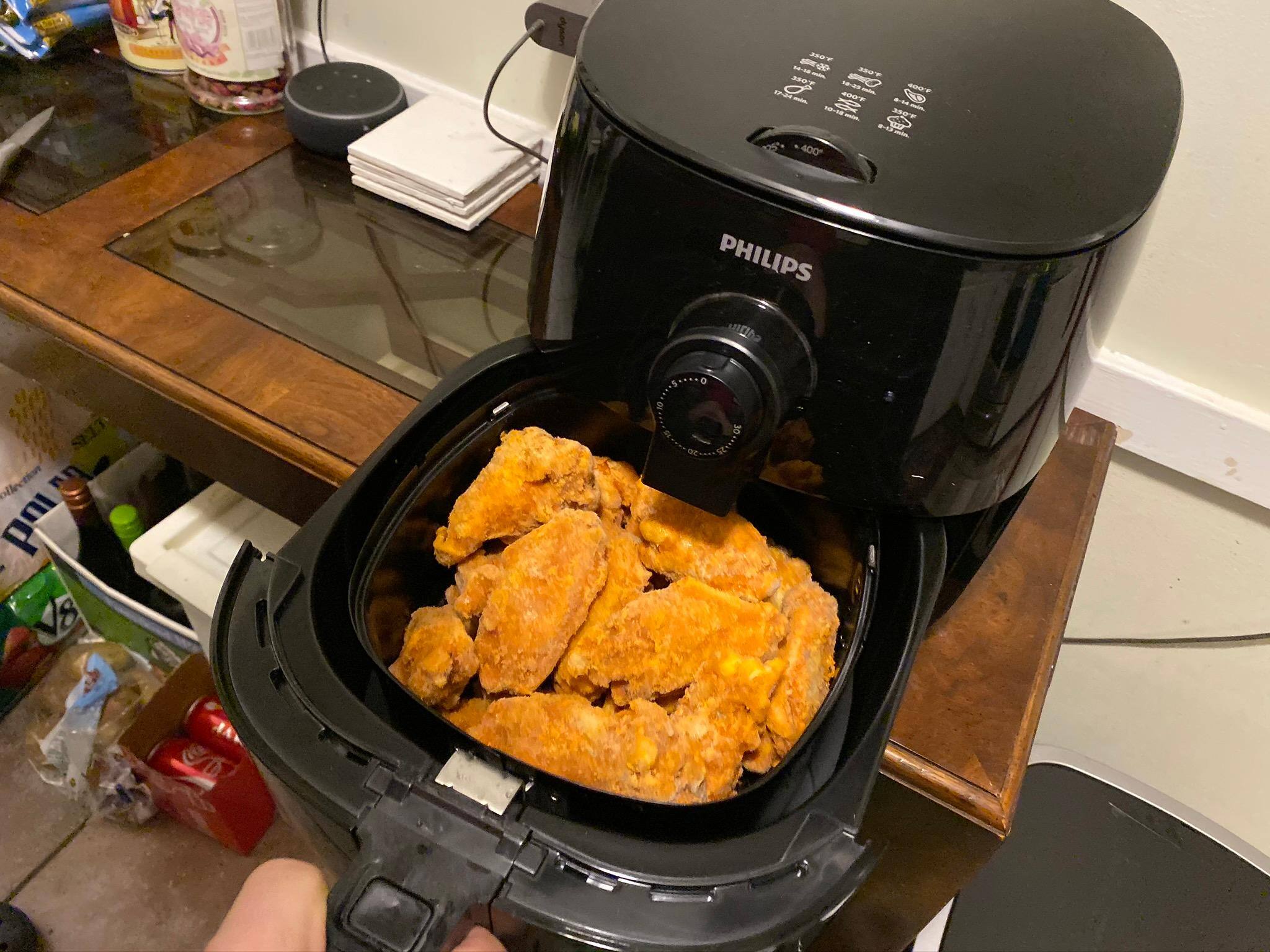 wings after air frying, click to load a larger version