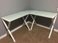 Walker Edison 51 L-Shaped Modern Glass Computer Desk White BB51X29WH -  Best Buy