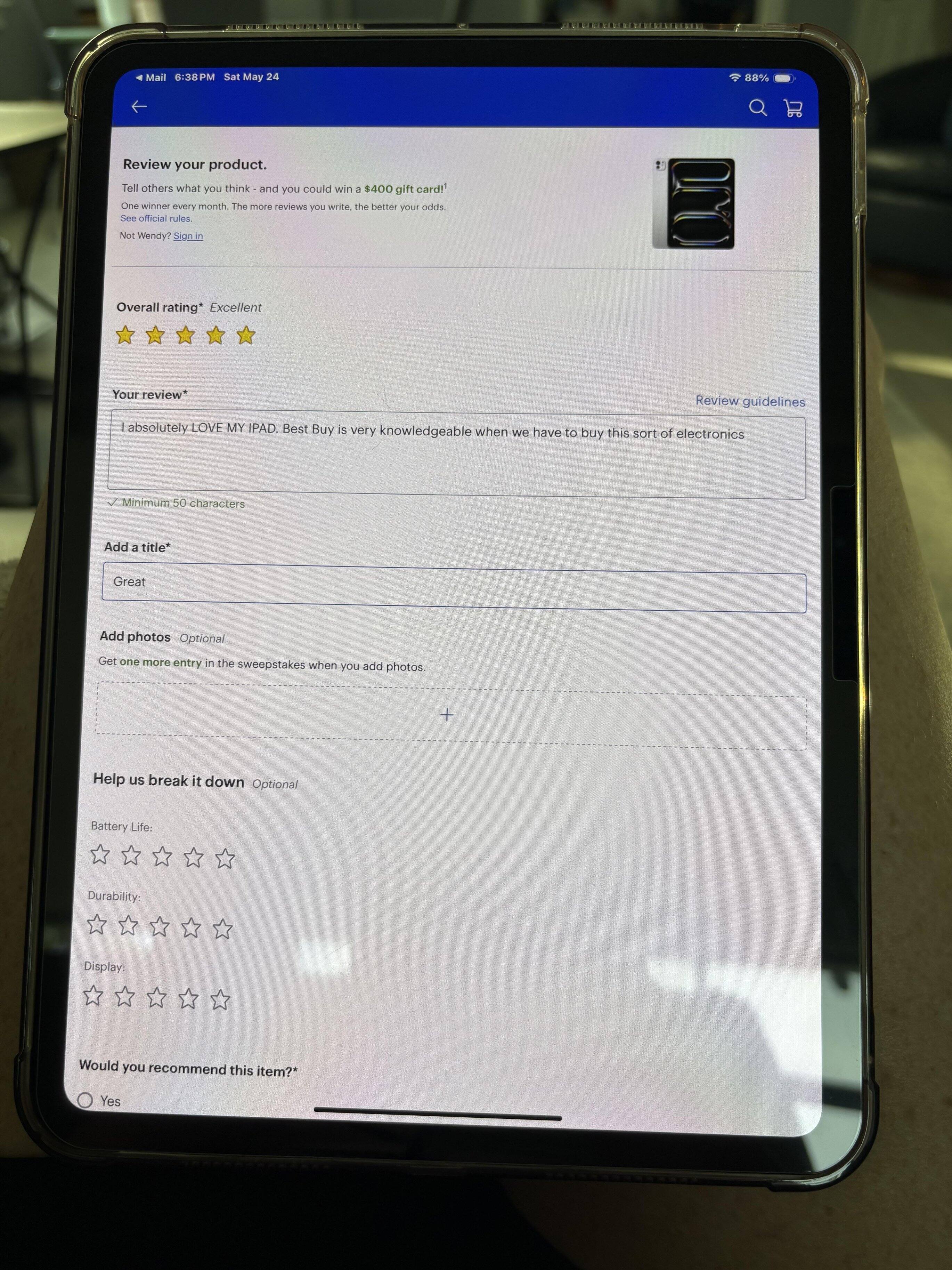 Customer provided, click to load a larger version