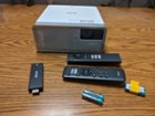 Front of Projector and accessories, click to load a larger version