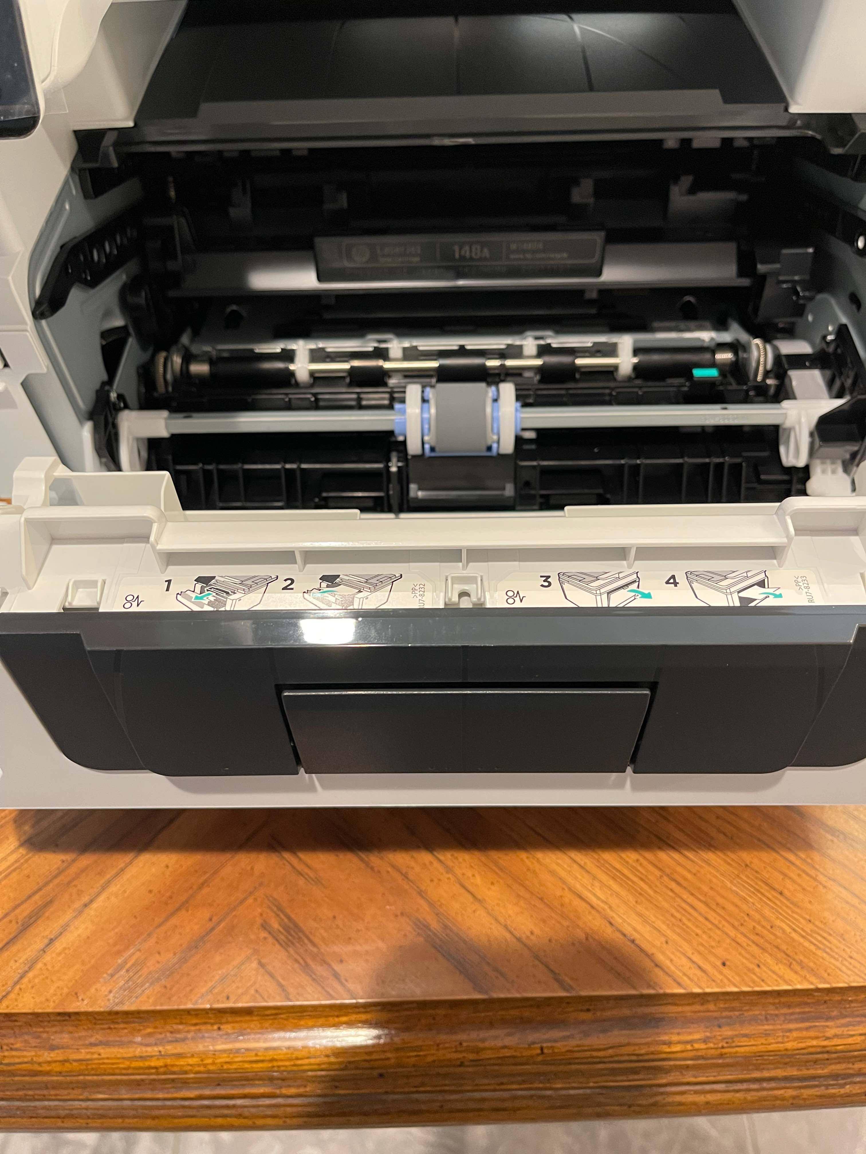 Showing interior location where toner cartridge lives, click to load a larger version