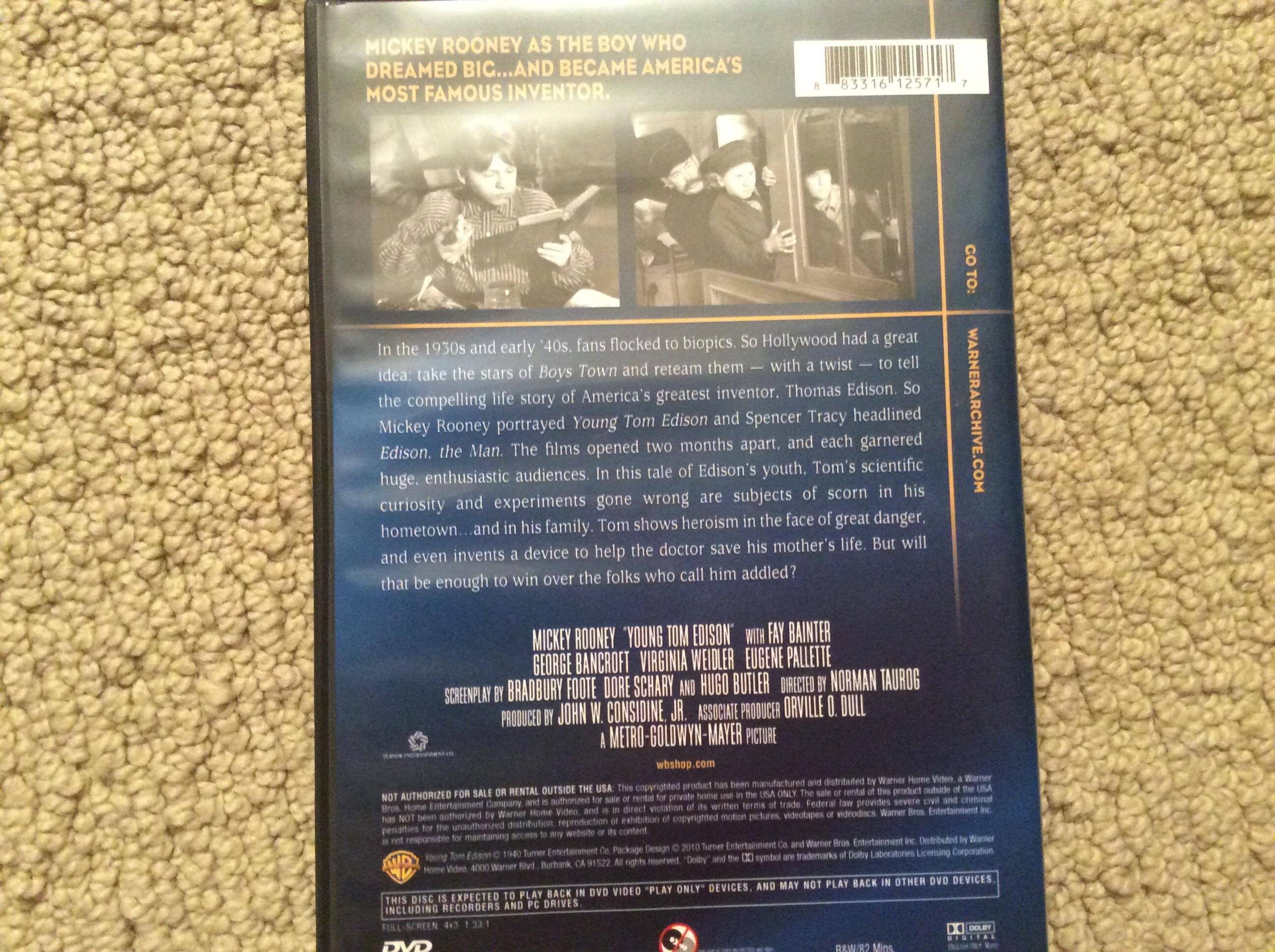 Back of DVD!, click to load a larger version