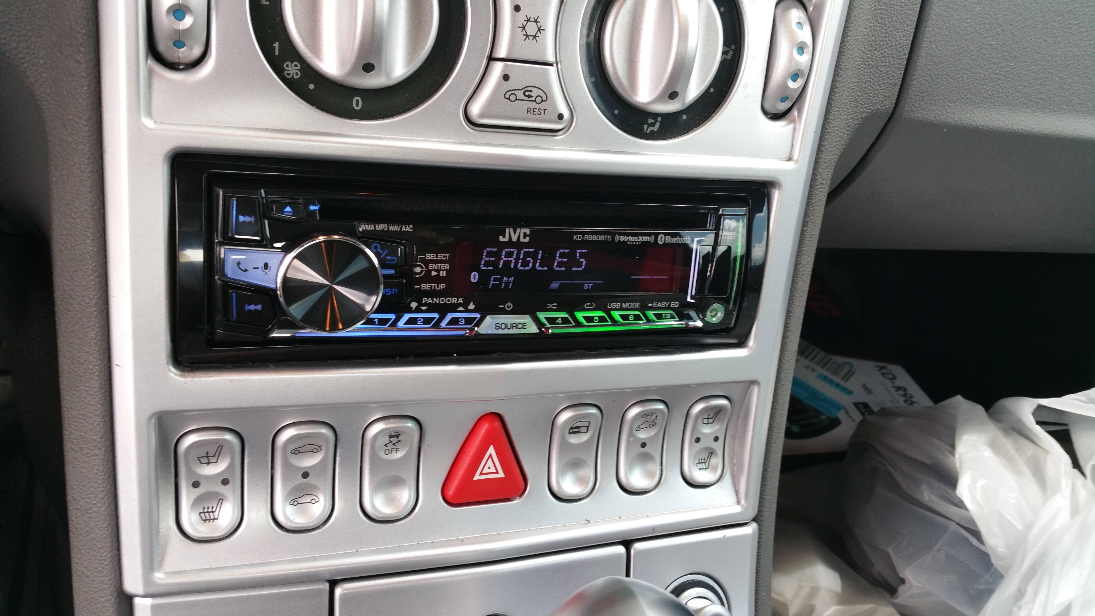 Here is the new JVC radio, click to load a larger version