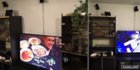 RCA Amplified HDTV Antenna Mounted 7 Feet High In Upper Left Hand Corner, click to load a larger version