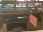 The rats nest: see the Harmony IR extender facing the Apple TV?, click to load a larger version