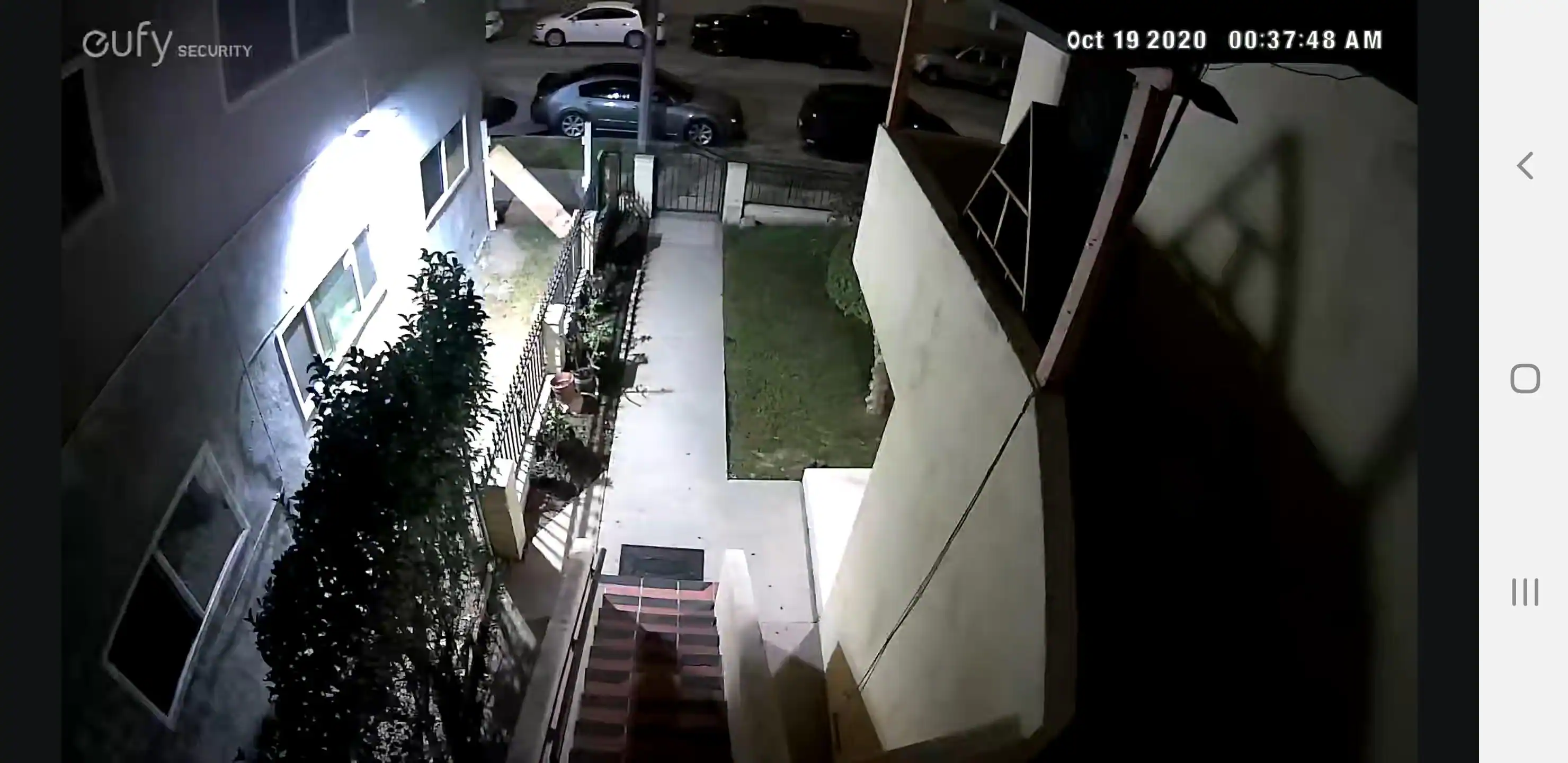 Night shot with security lights, click to load a larger version