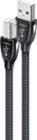 AudioQuest - Cable USB A/B de carbono de 2,5' - Negro/Gris