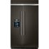 KitchenAid - 29.5 Cu. Ft. Side-by-Side Built-In Refrigerator - Black stainless steel