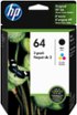HP - 64 2-Pack Standard Capacity Ink Cartridges - Black & Tri-Color