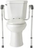 Medline - Guardian Toilet Safety Rails, 300-lb. Weight Capacity, One Pair for One Toilet - Silver