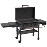Blackstone - Original 36-in. Outdoor Omnivore Griddle with Hood and Folding Shelves - Black