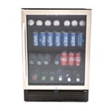 Avanti - Beverage Center - 130 Can Capacity - Stainless Steel with Black Cabinet