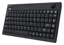 Adesso - AKB-310UB Compact (60%) Wired Mini Trackball Keyboard - Black
