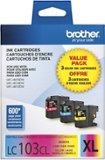Brother - LC1033PKS XL High-Yield 3-Pack Ink Cartridges - Cyan/Magenta/Yellow