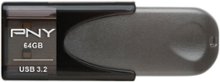 PNY - 64GB Turbo Attache 4 USB 3.0 Flash Drive - Black