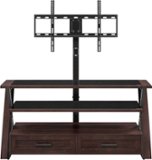 Whalen Furniture - 3-in-1 TV Stand for Most Flat-Panel TVs Up to 60" - Brown Cherry