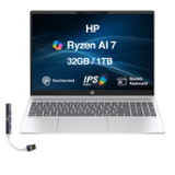 HP Upgraded OmniBook 5 Laptop 16.0 WUXGA (AMD Ryzen AI 7 350, 32GB